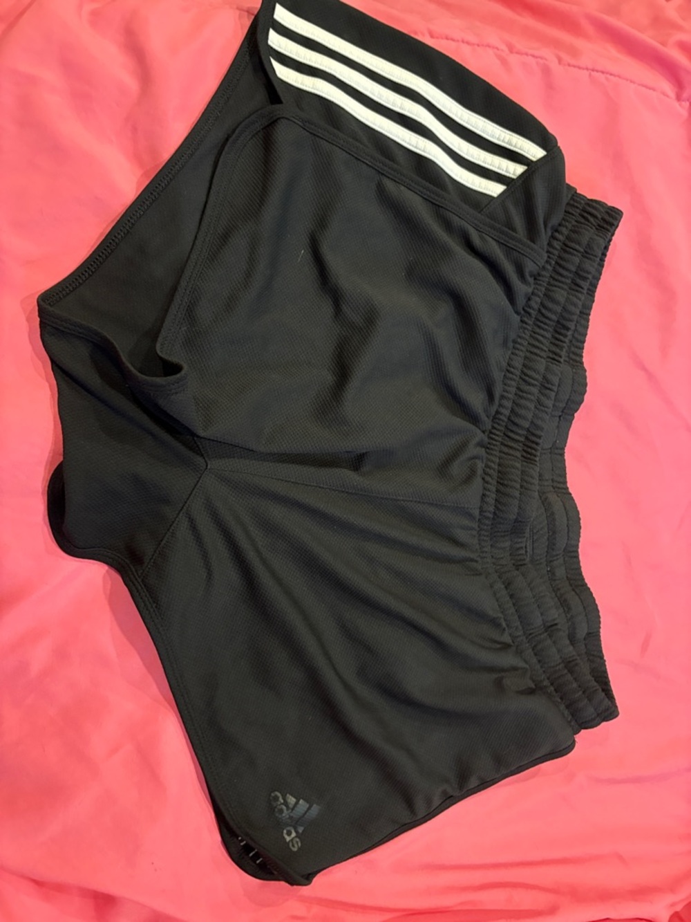 adidas Black Women's Training Shorts with White 3-Stripes
